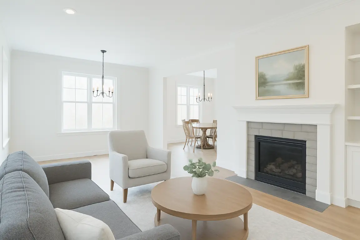 Well-lit property photography example