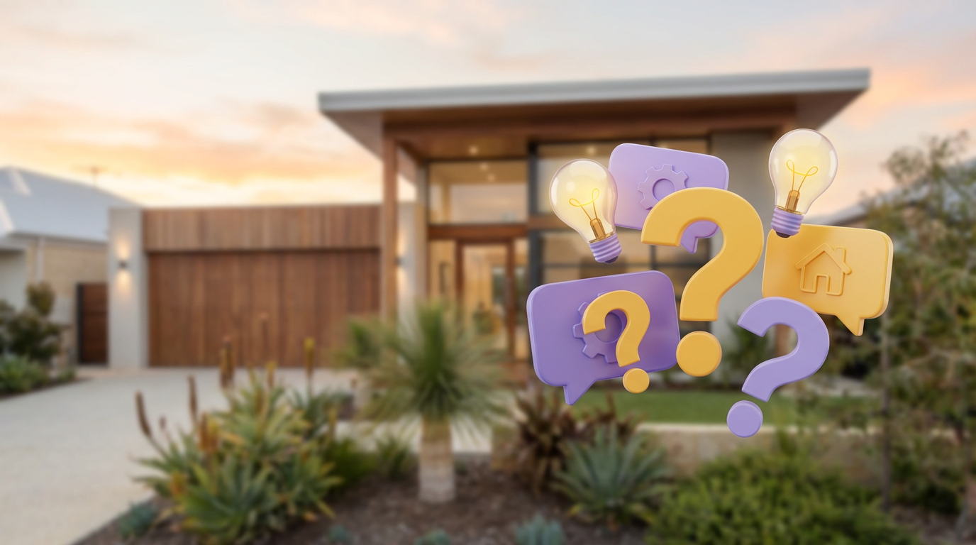 3D question marks representing frequently asked questions about selling property